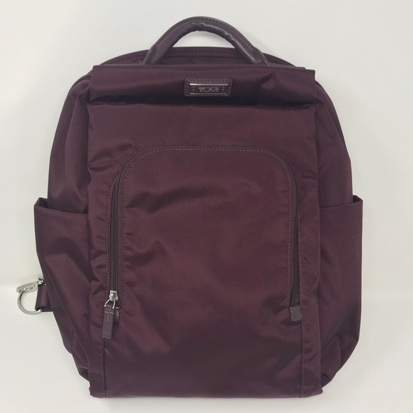 tumi maroon backpack
